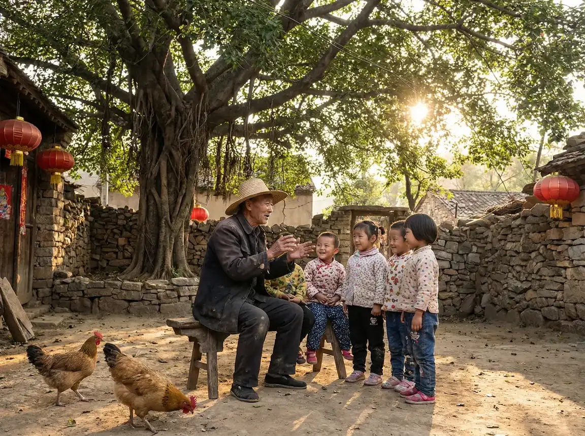 老人在大榕树下给孩子们讲故事 - 妈妈的朋友5在完整有限中字 乡村记忆